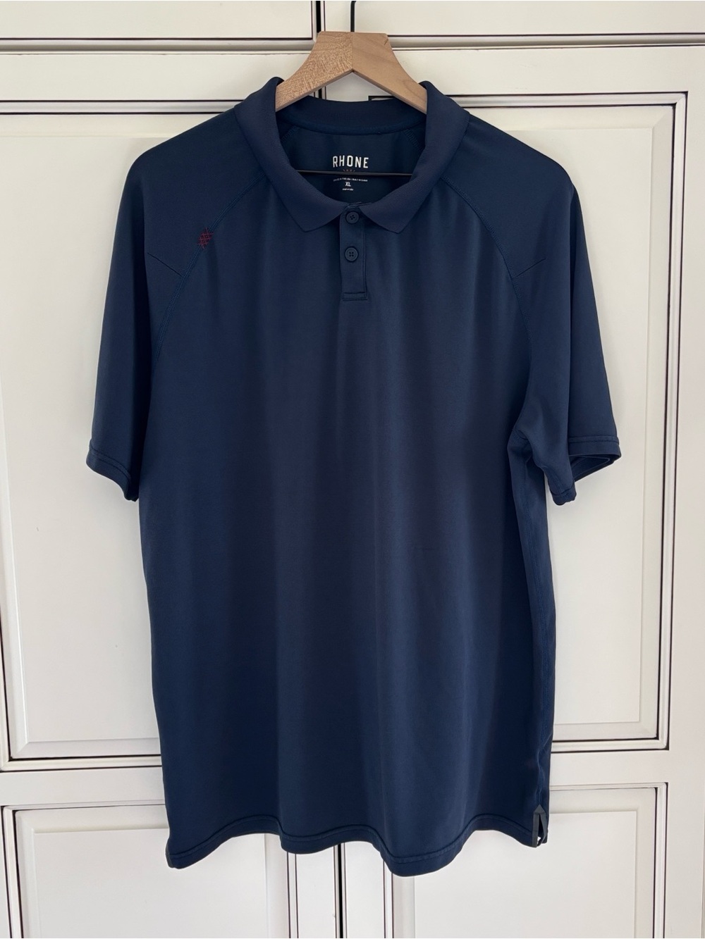 Rhone Commuter Lightweight Golf Polo Shirt Performance Stretch Blue Mens Size XL